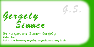 gergely simmer business card